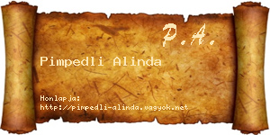 Pimpedli Alinda névjegykártya